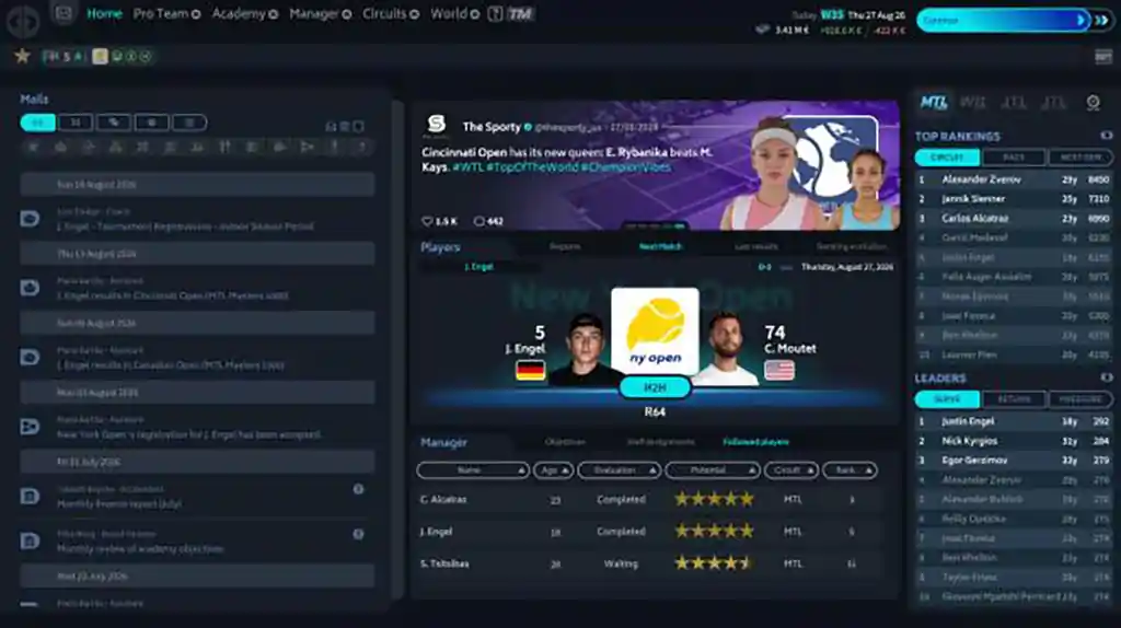 Tennis manager 26 pc free download (goldberg)