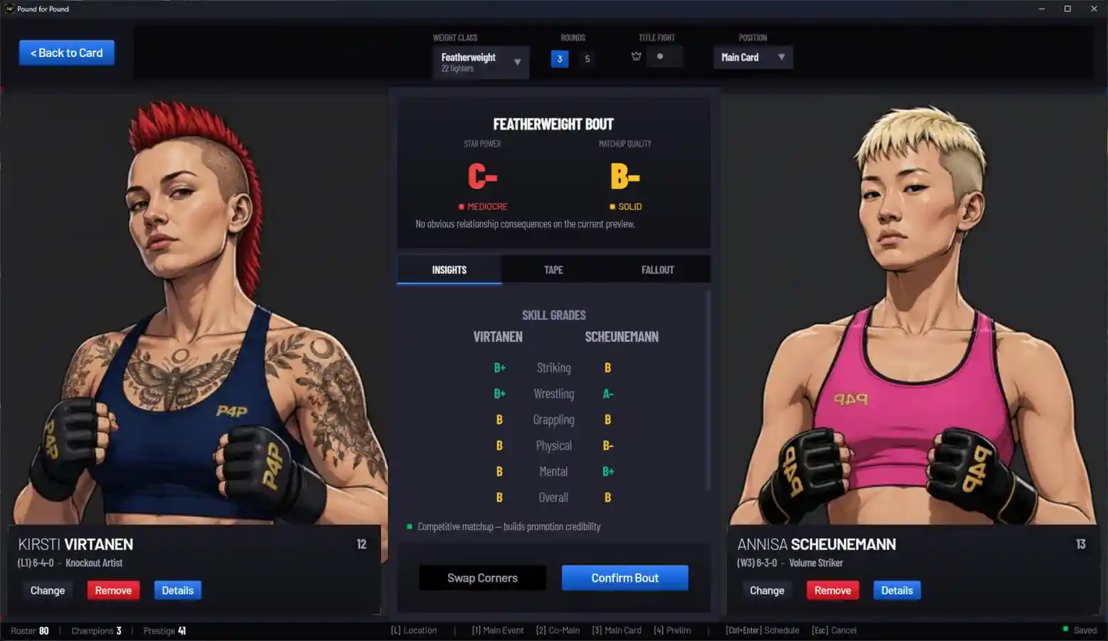 Pound for Pound: MMA Promotion Simulator (v2026.10.09) Pound for Pound: MMA Promotion Simulator (v2026.10.09)
